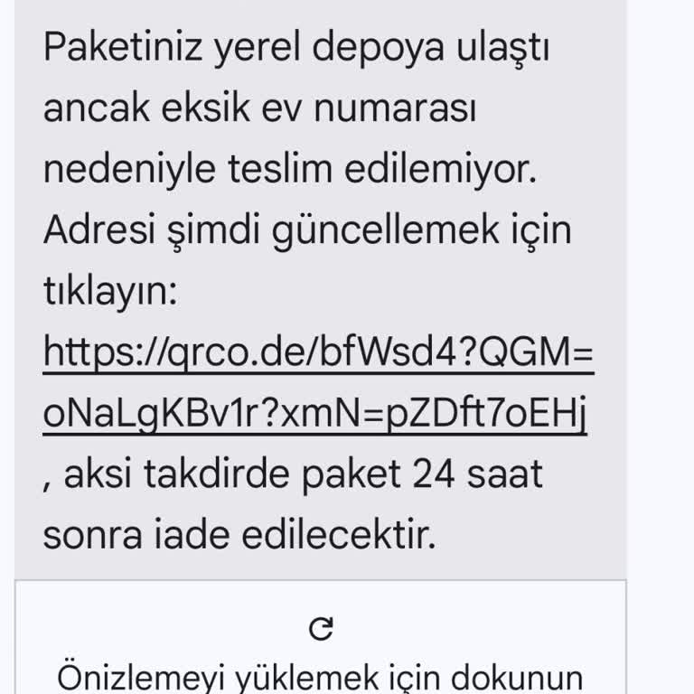 PTT Adına Gelen Sahte Mesaj Hakkında Uyarı