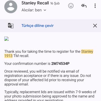 Stanley Termos Kapakları Garanti Kapsamında Gönderilmiyor, Mağduriyet Yaşıyorum