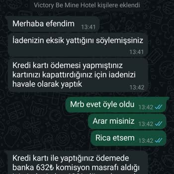 Komisyon Kesintisi Hakkında Bilgilendirme Yapılmadan İade İşlemi Gerçekleştirildi