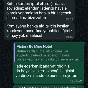 Komisyon Kesintisi Hakkında Bilgilendirme Yapılmadan İade İşlemi Gerçekleştirildi