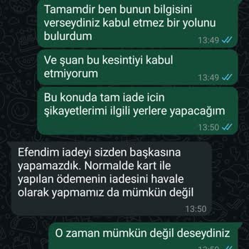 Komisyon Kesintisi Hakkında Bilgilendirme Yapılmadan İade İşlemi Gerçekleştirildi