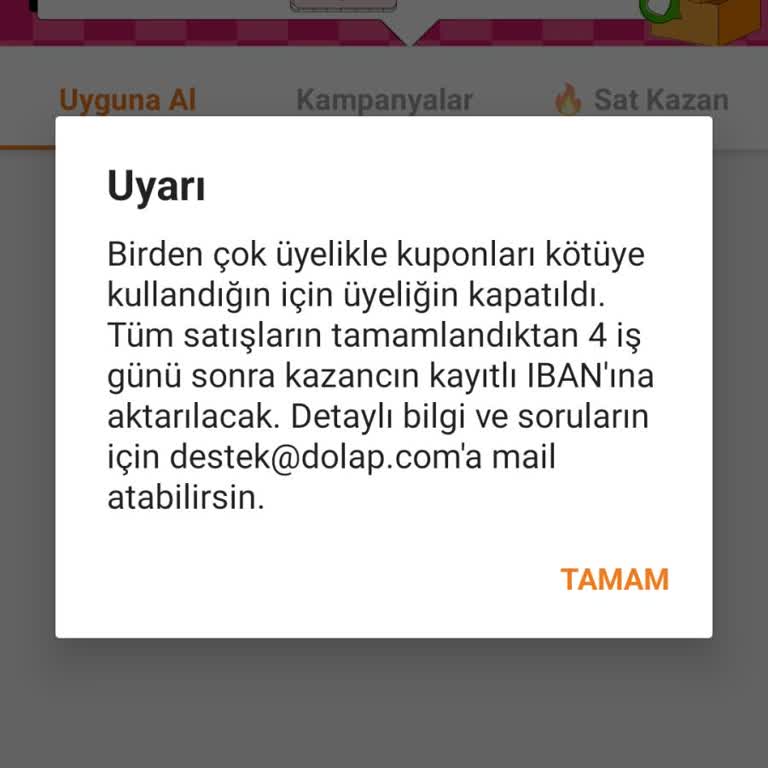 Kupon Kullandığım İçin Hesabım Kapatılıyor!