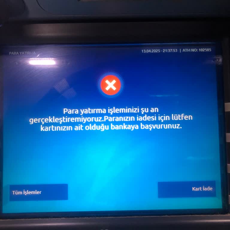 Ortak ATM'de Yutulan Para 30 Gündür İade Edilmedi, Mağduriyetim Devam Ediyor