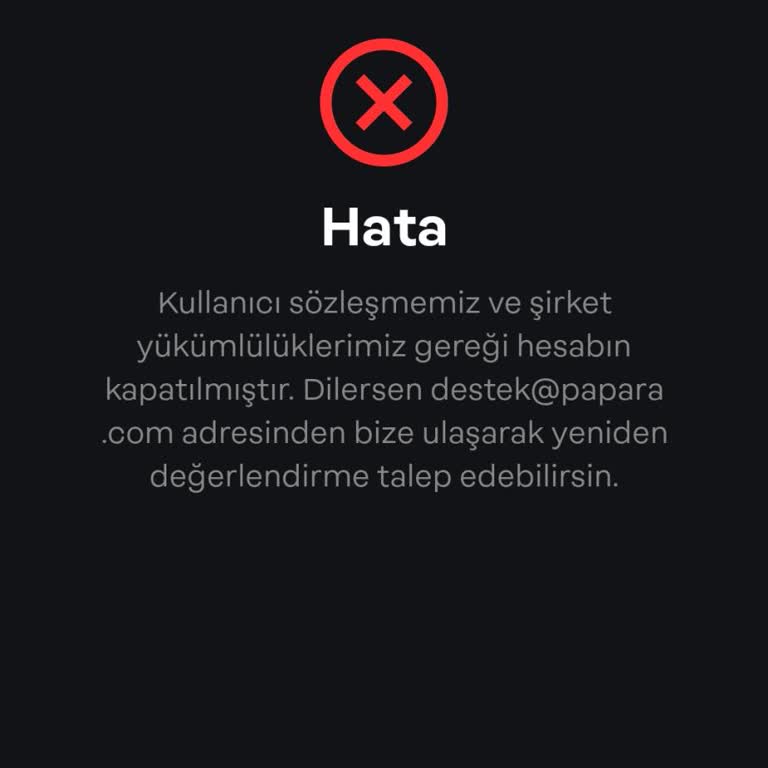 Papara Veli Onayı Sonrası Hesaba Giriş Sorunu Ve Acil Destek Talebi