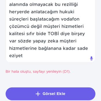 Şehir Merkezinde Vodafone Çekmeme Sorunu Ve Müşteri Hizmetlerinde Yaşanan Mağduriyet