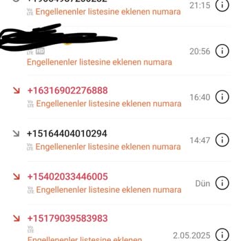 Sürekli Arayan Numaralar Nedeniyle Rahatsızlık Yaşıyorum