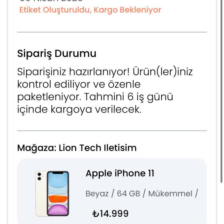 Sipariş İptal Edildi Ücret İadesi Yapılmadı Mağduriyetim Devam Ediyor