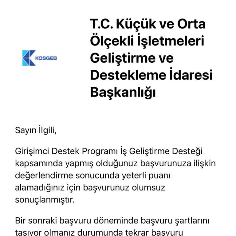 KOSGEB'den Telekomünikasyon Kadın Girişimciye Sürekli Ret Ve Açıklama Yok