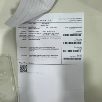 Yeni Aldığım İphone 16 Pro Max Arızalı, Servis Sorunu Çözmüyor