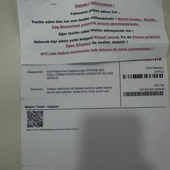 Yeni Aldığım İphone 16 Pro Max Arızalı, Servis Sorunu Çözmüyor