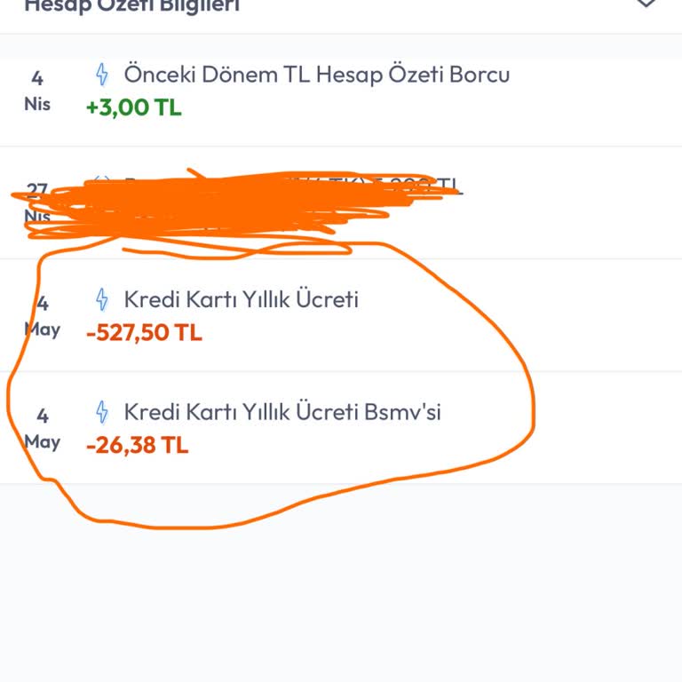 Kredi Kartıma Haksız 553 TL Aidat Yansıtıldı İadesini İstiyorum