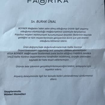 Fabrika Valiz İlk Kullanımda Kırıldı, Destek Alamadım!