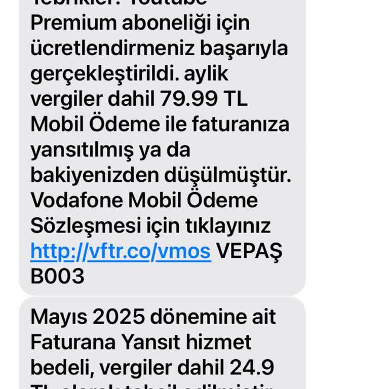 Vodafone Pay İle Alınan Youtube Premium Üyeliği Aktif Edilmedi, Müşteri Hizmetleri Ve Uygulama Sorunlu