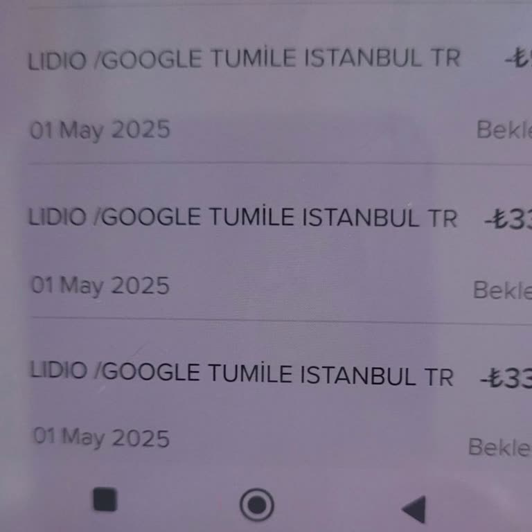 Lidio Ödeme Hizmetleri Bilgim Dışında Yapılan Kredi Kartı İşlemleri Hakkında İade Talebi