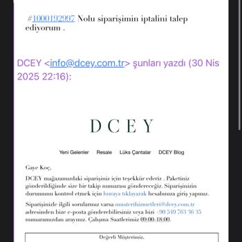 Sipariş İptali İçin Ulaşılamıyor, Geri Dönüş Yapılmıyor