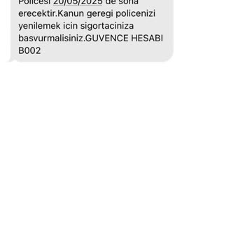 Bana Ait Olmayan Plaka İçin Yanlış Sigorta Mesajı Geldi