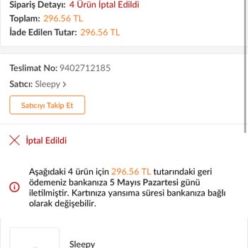 Trendyolda İptal Edilen Sipariş Ve Mağduriyet