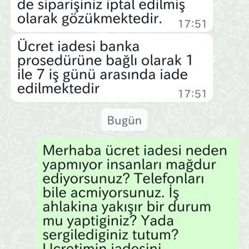 Teslim Edilmeyen Ürün Ve Yapılmayan Ücret İadesiyle Mağduriyet