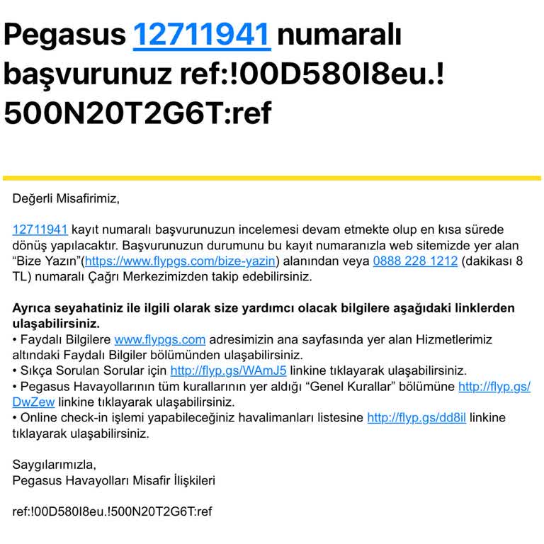 Pegasus Uçuş Değişikliğinde Ücret İadesi Ve Farklı Muamele Şüphesi