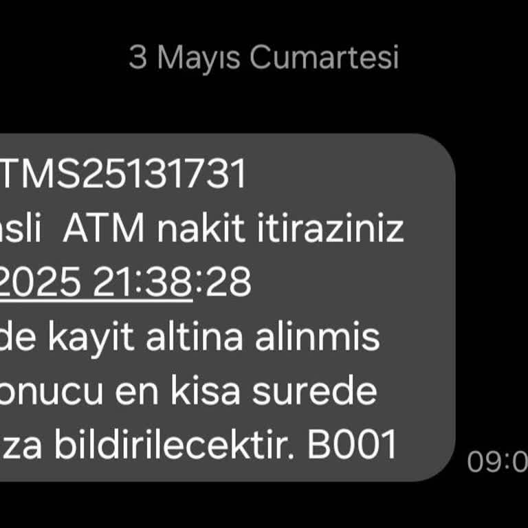 ATM Para Yatırma İşleminde Hata Ve Paramın Alıkonulması