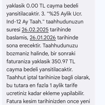 Cayma Bedeli Faturası SMS'ten Farklı Geldi, İtirazım Reddedildi!