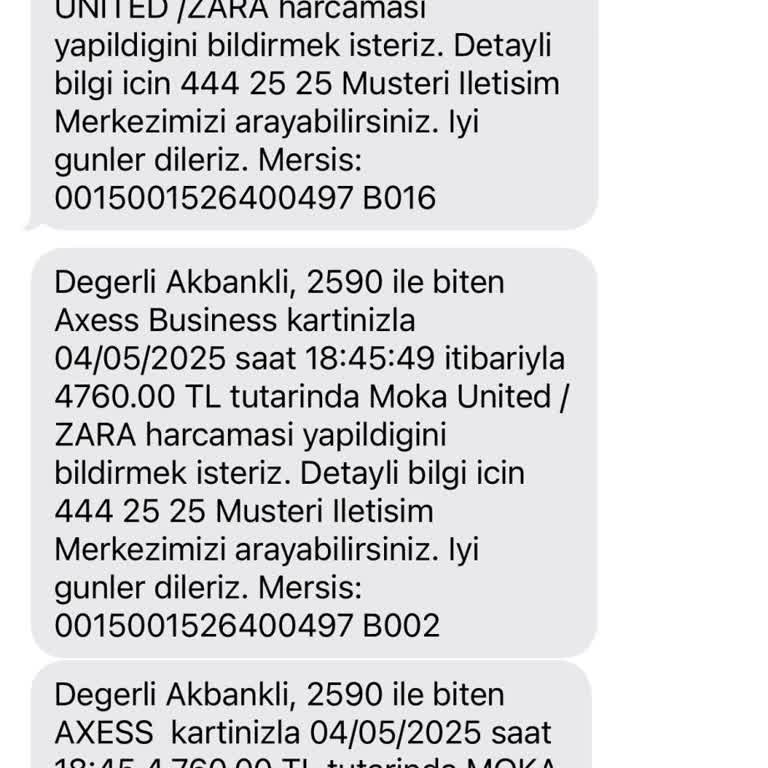 Kartımdan İzinsiz Yapılan Yüksek Tutarlı İşlemler
