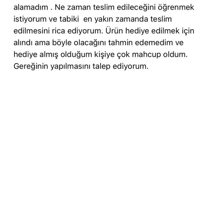 Ücreti Alınan Ürün Teslim Edilmedi, Müşteri Hizmetleri Yanıt Vermiyor