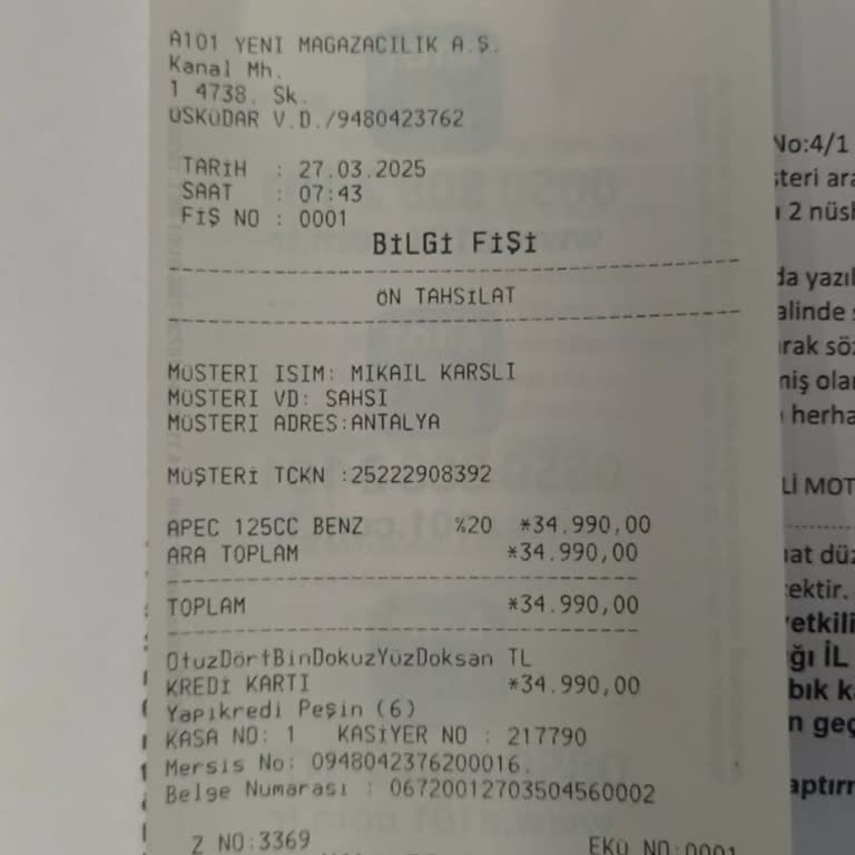 Satın Aldığım Motosikletin Tescil Belgesi Teslim Edilmedi