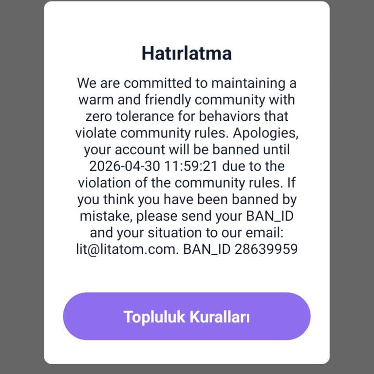 Yaş Sınırı Nedeniyle Hesabım Haksız Yere Kapatıldı