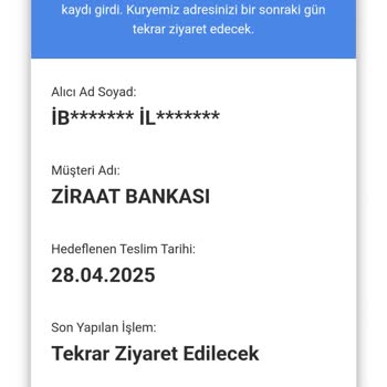 AGT Kurye İle Banka Kartım Bir Aydır Teslim Edilmedi