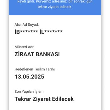 AGT Kurye İle Banka Kartım Bir Aydır Teslim Edilmedi