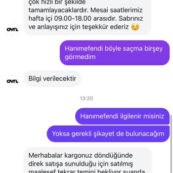 Siparişimin Teslim Edilmemesi Ve Bilgilendirme Eksikliği