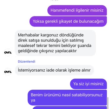 Siparişimin Teslim Edilmemesi Ve Bilgilendirme Eksikliği