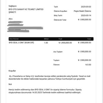 BYD Araç Alımında Güven Sarsıcı Deneyim