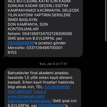 İzinsiz Ticari Mesajlarla Kişisel Verilerimin Kullanılmasından Şikayetçiyim