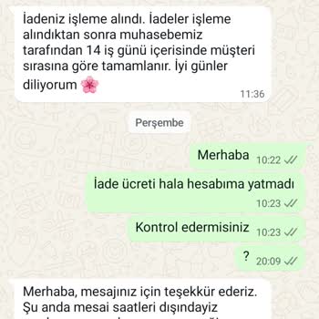 İade Ücretim Bir Aydır Yatırılmadı, Mağduriyetim Giderilmiyor