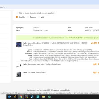 Yanlış Ürün Bilgisi Nedeniyle Mağduriyet Yaşadım: 16GB Yerine 8GB Ekran Kartı Gönderildi