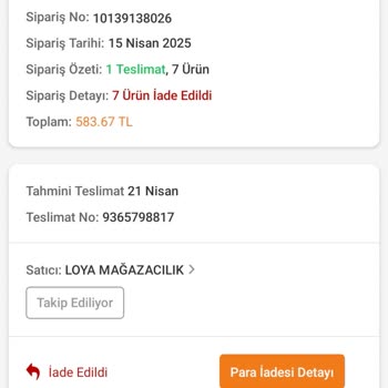 Canlı Yayından Alınan Ürünlerin Bilgim Dışında İade Edilmesi Ve Müşteri Hizmetlerinin İlgisizliği