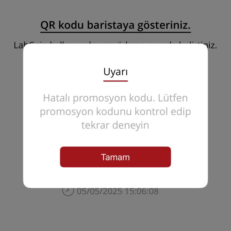 Espressolab Prime Bedava Kahve Kodunda Sürekli Hata Sorunu