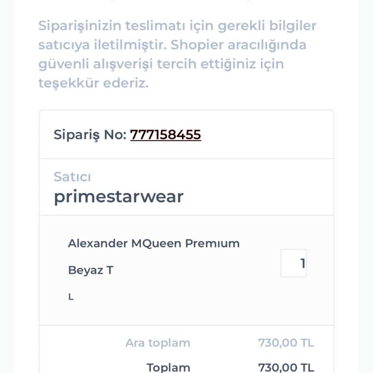 Shopier Üzerinden Verilen Siparişte Kargo Takip Bilgisi Paylaşılmıyor