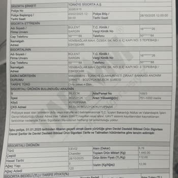 TARSİM'in Zararımı Karşılamaması Ve Mağduriyetim