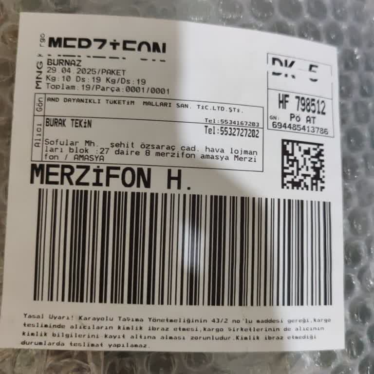 MNG Kargo Lojman Bölgesine Teslimat Yapmıyor, Şube Dönüş Yapmıyor