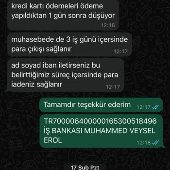 İptal Edilen Siparişin Ücret İadesi Yapılmıyor, Müşteri Hizmetleri İlgisiz