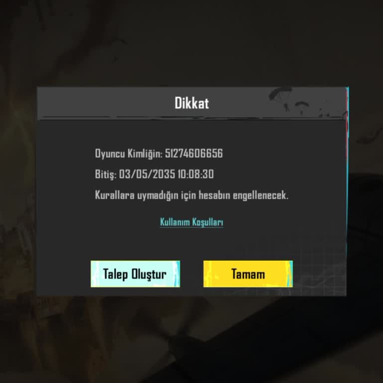 Haksız 10 Yıl Banlanan PUBG Hesabımın Geri Açılmasını İstiyorum