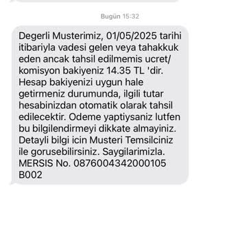 Kapanan Hesaplara Rağmen Sürekli Ücret Tahsil Edilemedi Mesajı Alıyorum