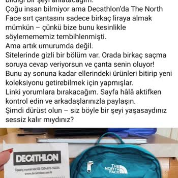Decathlon Adıyla Sahte Çekiliş Ve Kart Bilgilerimin Alınması