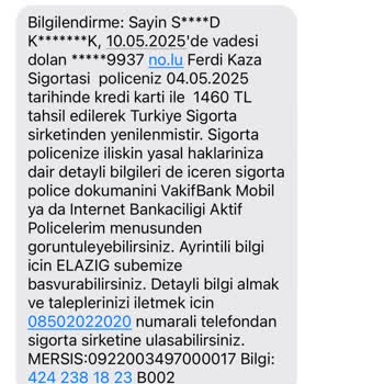 Bilgim Dışında Yapılan Sigorta Yenilemesine Tepki