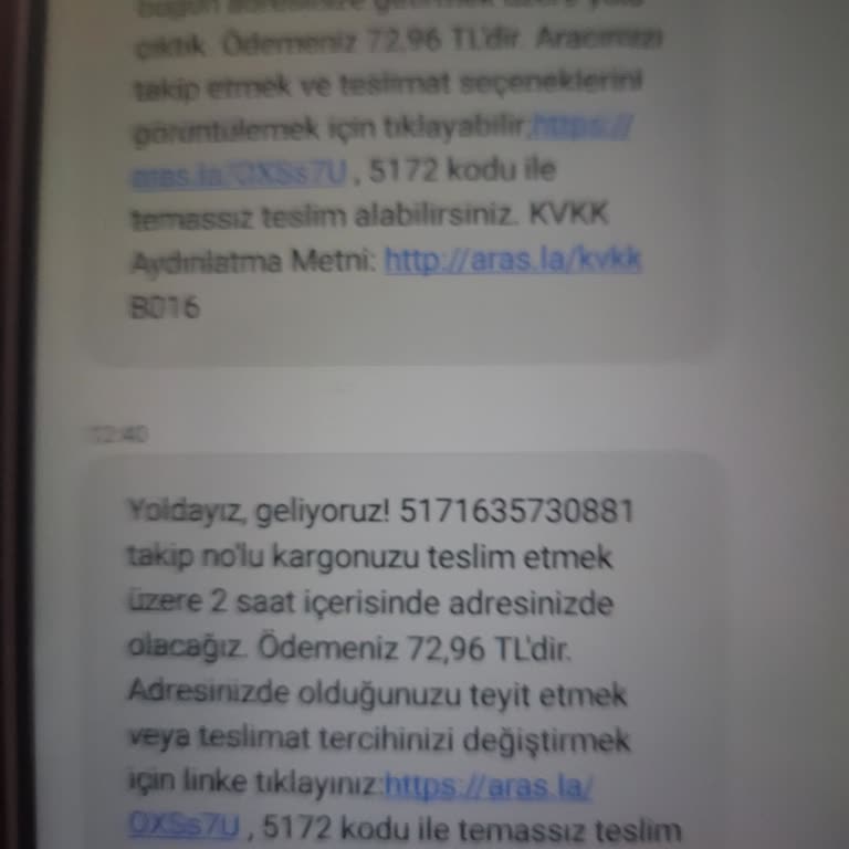 Aras Kargo Teslimatında Bilgilendirme Ve İade Sorunu