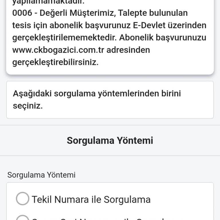 E-Devlet Üzerinden Abonelik Başvurusu Yapılamıyor, Siteye Yönlendiriliyor
