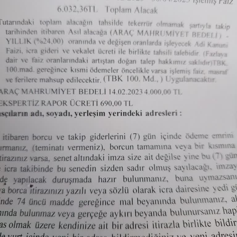 Yıllar Sonra Gelen Araç Mahremiyet Bedeli İcra Takibi Şaşkınlığı